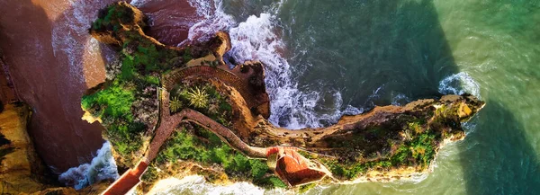 Luftaufnahme Praia Dos Estudantes Oder Strand Der Studenten Mit Felsformationen — Stockfoto