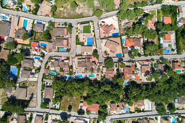 Aerial Panorama Skott Drönare Synvinkel Pinar Campoverde Stadsbilden Costa Blanca — Stockfoto