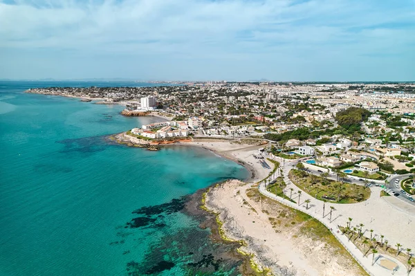 Playa Flamenca Seaside Residential Buildings Pathway Turquoise Bay Mediterranean Sea — Stock Photo, Image