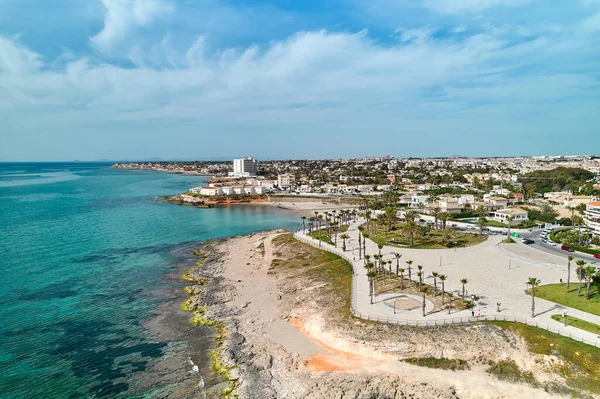 Playa Flamenca Front Mer Long Mer Méditerranée Turquoise Pendant Journée — Photo