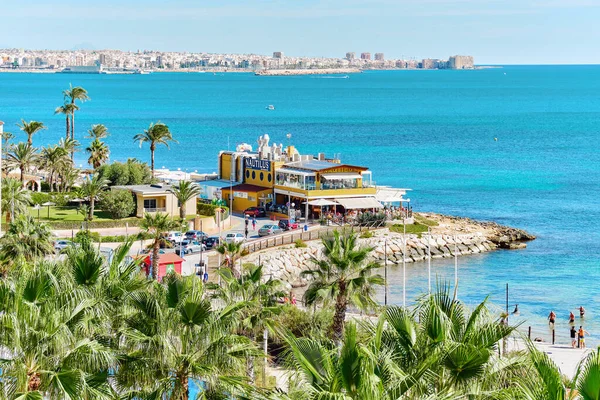 Torrevieja Іспанія Вересня 2022 Nautilus Відомий Ресторан Пляжі Пунта Пріма — стокове фото