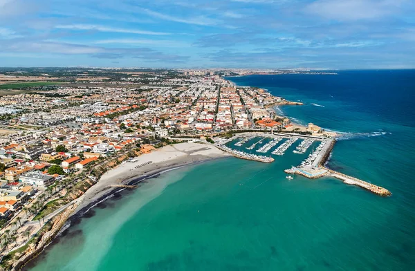 Vue Aérienne Sur Les Toits Des Maisons Mer Méditerranée Costa — Photo