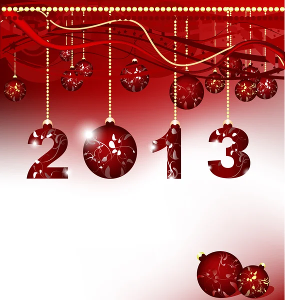 Feliz Natal e Feliz Ano Novo 2013 — Vetor de Stock
