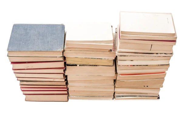 Stapel verwitterter alter Bücher — Stockfoto
