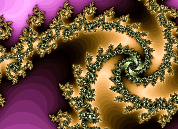 Hermosos fractales espirales coloridos — Foto de Stock
