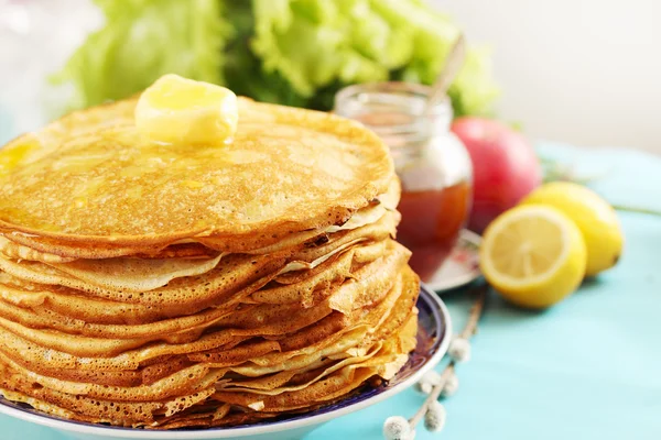 Panqueques dorados — Foto de Stock