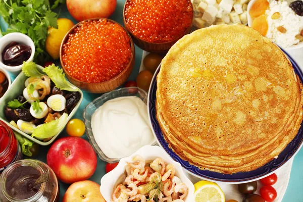 farklı dolguları ile Pancakes