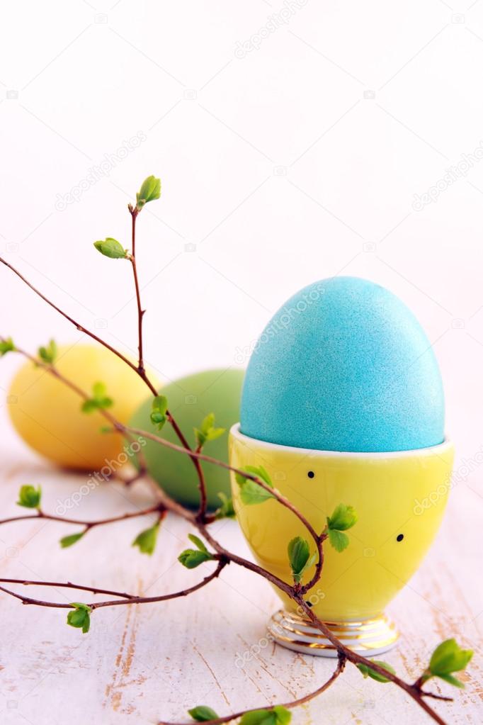 egg with a flowering branch