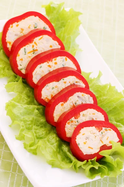 Pepper stuffed butter with garlic — Stock Photo, Image