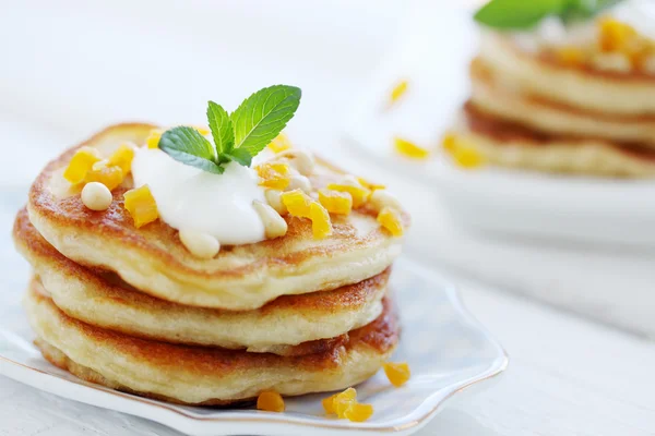 Pancakes for breakfast — Stock Photo, Image
