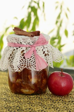 jar of apple jam clipart