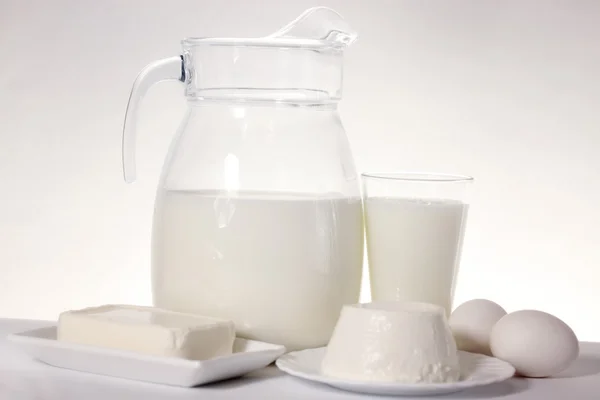 Натюрморт молочных продуктов — стоковое фото
