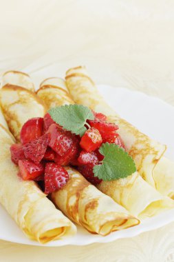 çilek ile Pancakes