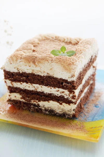 Torta al cioccolato con menta — Foto Stock