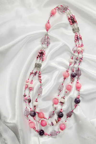 Pink necklace — Stock Photo, Image