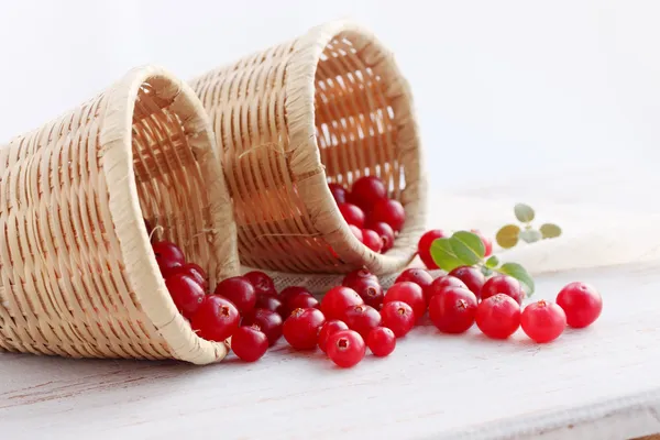 Cranberries in baskets — Stock Photo, Image