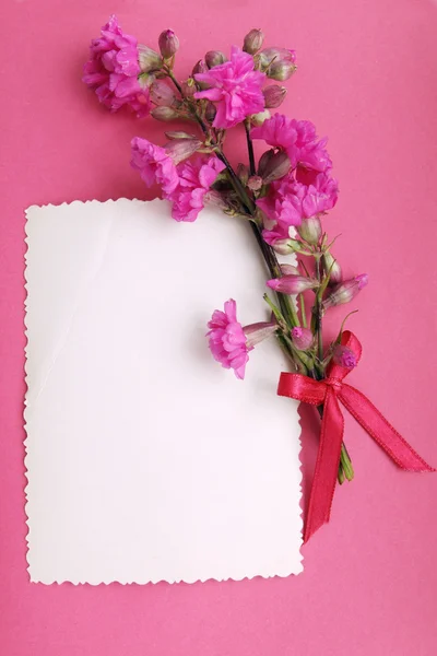 Card with bouquet — Stock Photo, Image