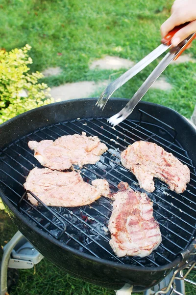 Meat roasted on the grill — Stock Photo, Image