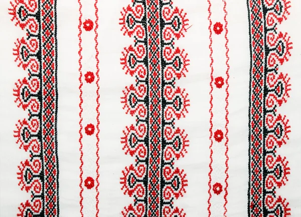 Detail of Ukrainian embroidery — Stock Photo, Image