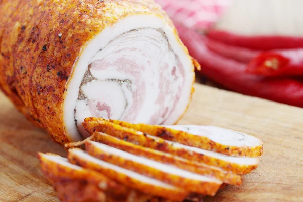 Fat with spices rolled — Stock Photo, Image