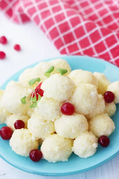 Lazy dumplings cheese balls — Stock Photo, Image