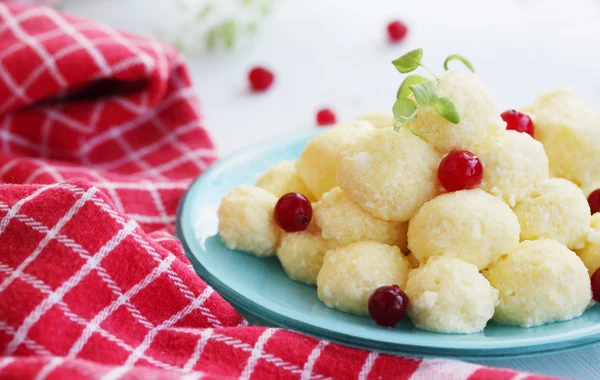 Dessert with cranberry — Stock Photo, Image