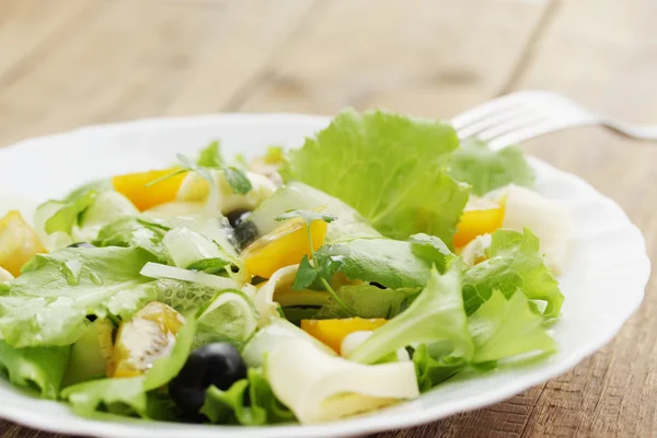 Salad with olives — Stock Photo, Image
