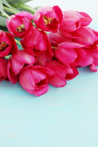 Bouquet  on blue board — Stock Photo, Image