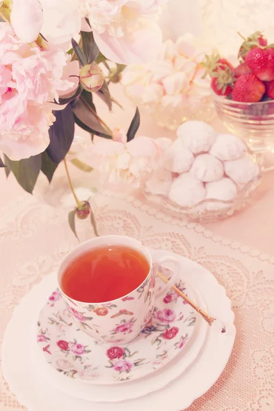 Sabah çayı, renkli — Stok fotoğraf