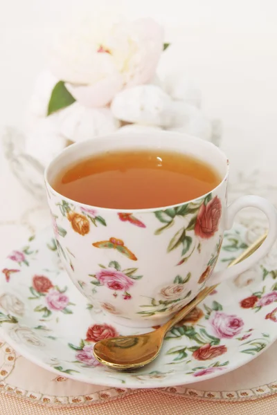 早晨喝杯茶 — 图库照片