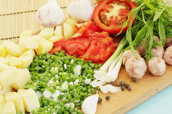 Chopped vegetables — Stock Photo, Image