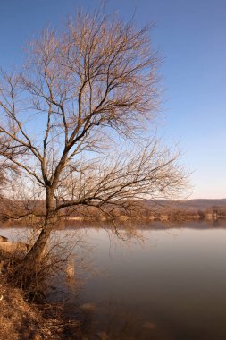 Gölden Kara Dağ 'a, Vynohradiv' e, Transcarpathian bölgesine güzel bir ilkbahar manzarası.