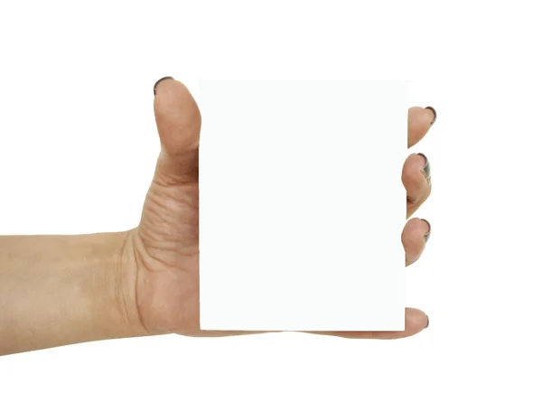 Hand holding blank photograph — Stock Photo, Image