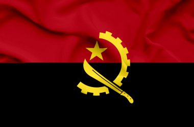 Angola dalgalanan bayrak