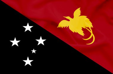 Papua Yeni Gine dalgalanan bayrak