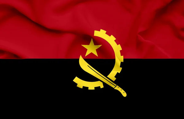 Angola waving flag — Stock Photo, Image