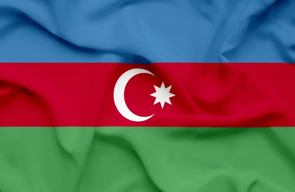 Azerbaijan waving flag — Stock Photo, Image