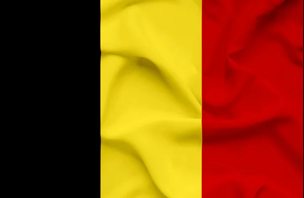 Belçika dalgalanan bayrak — Stok fotoğraf