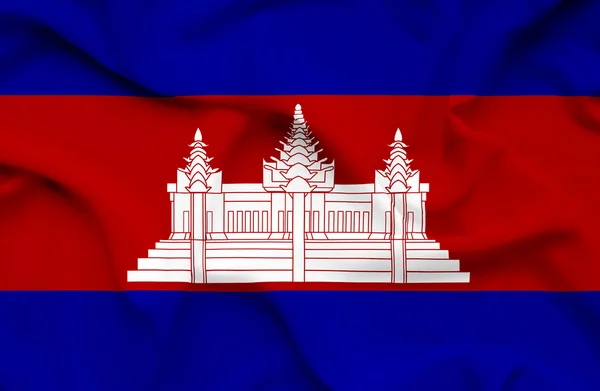 Cambodia waving flag — Stock Photo, Image