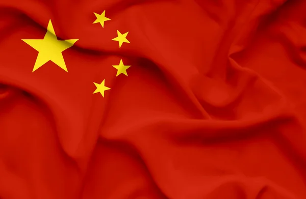 China schwenkt Flagge — Stockfoto