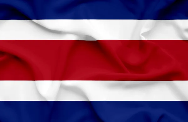 Wapperende vlag van Costa rica — Stockfoto