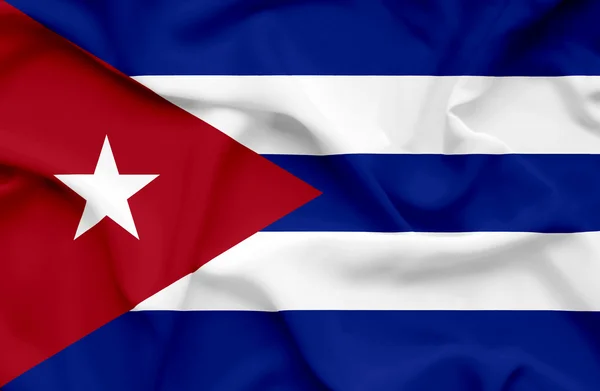 Kuba viftande flagga — Stockfoto