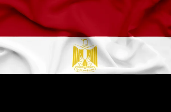 Egyiptom integetett zászló — Stock Fotó