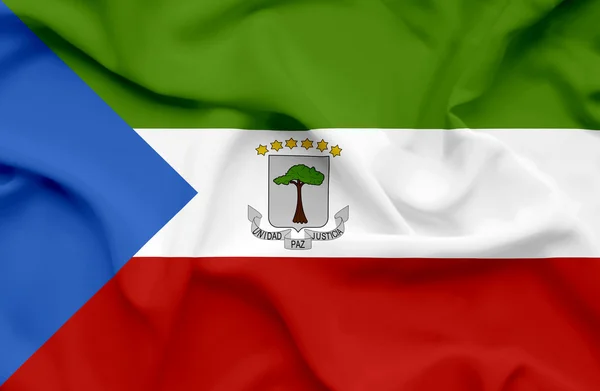 Equatorial Guinea waving flag — Stock Photo, Image