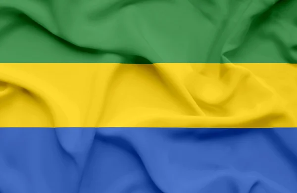 Wapperende vlag van Gabon — Stockfoto