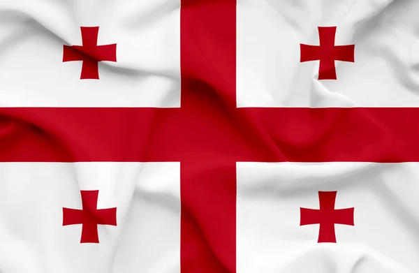Georgia sventola bandiera — Foto Stock