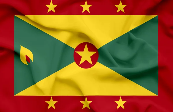 Grenada schwenkt Flagge — Stockfoto