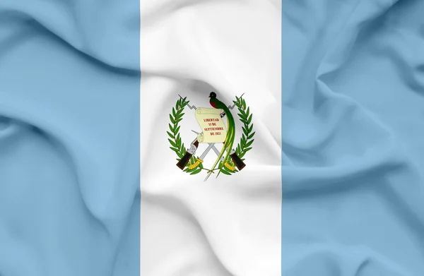 Machać flaga Gwatemali — Zdjęcie stockowe