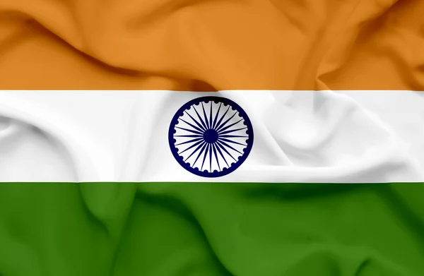 Індія розмахував прапором — стокове фото