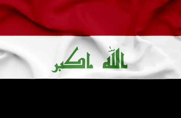 Irak schwenkt Flagge — Stockfoto